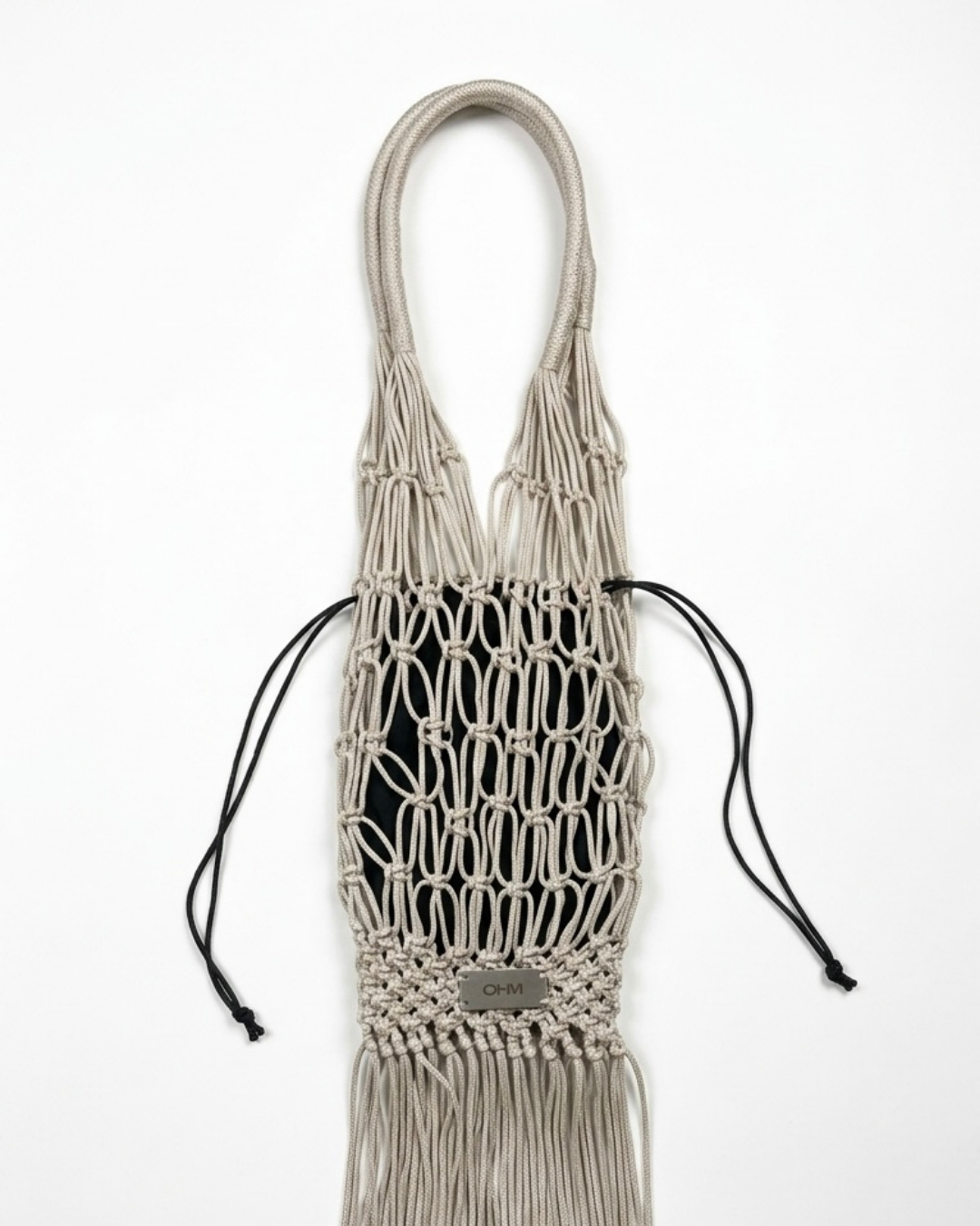 THE MAXI FRINGED TOTE BAG [silver-grey]
