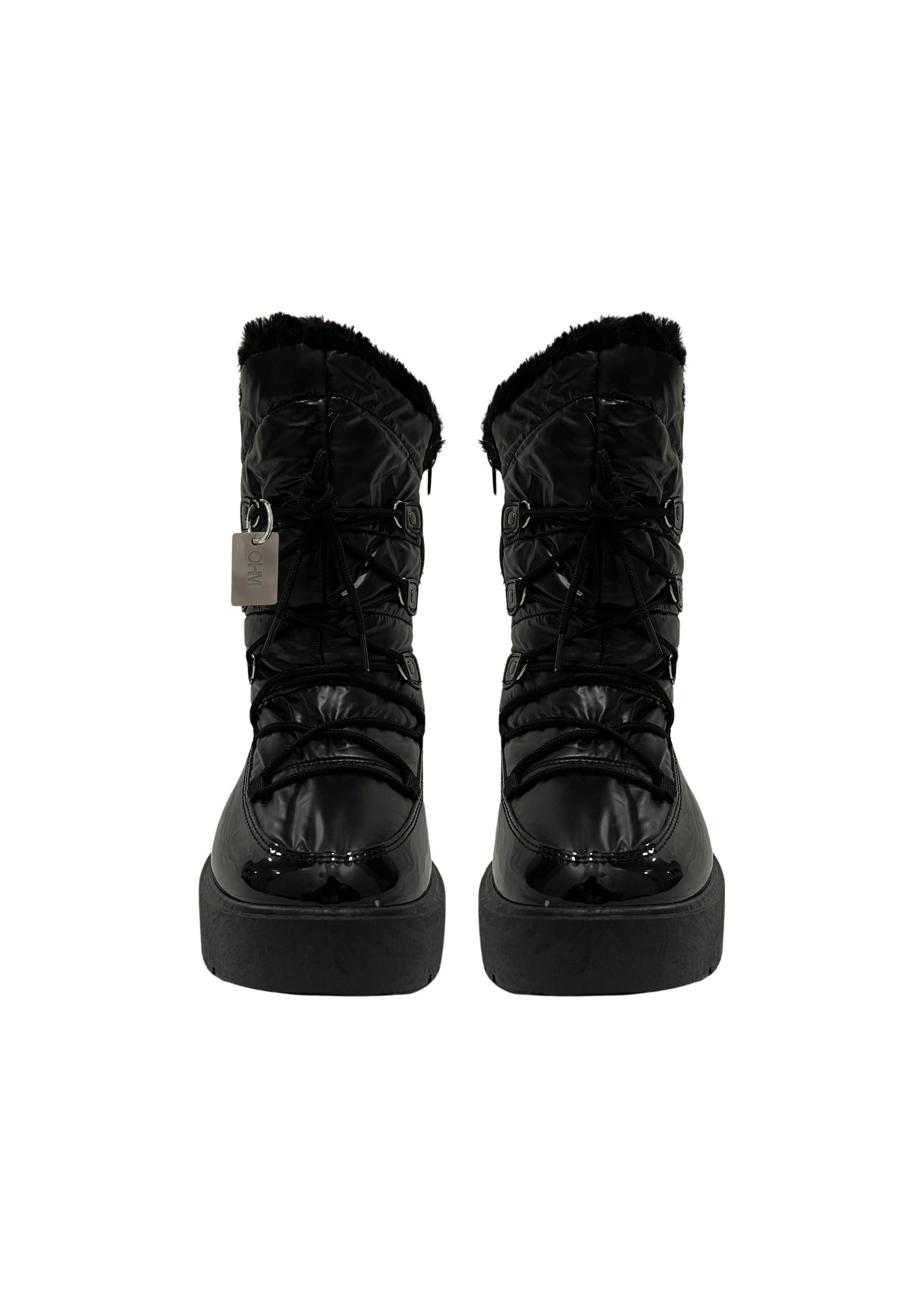 LACE-UP PUFFER BOOTS