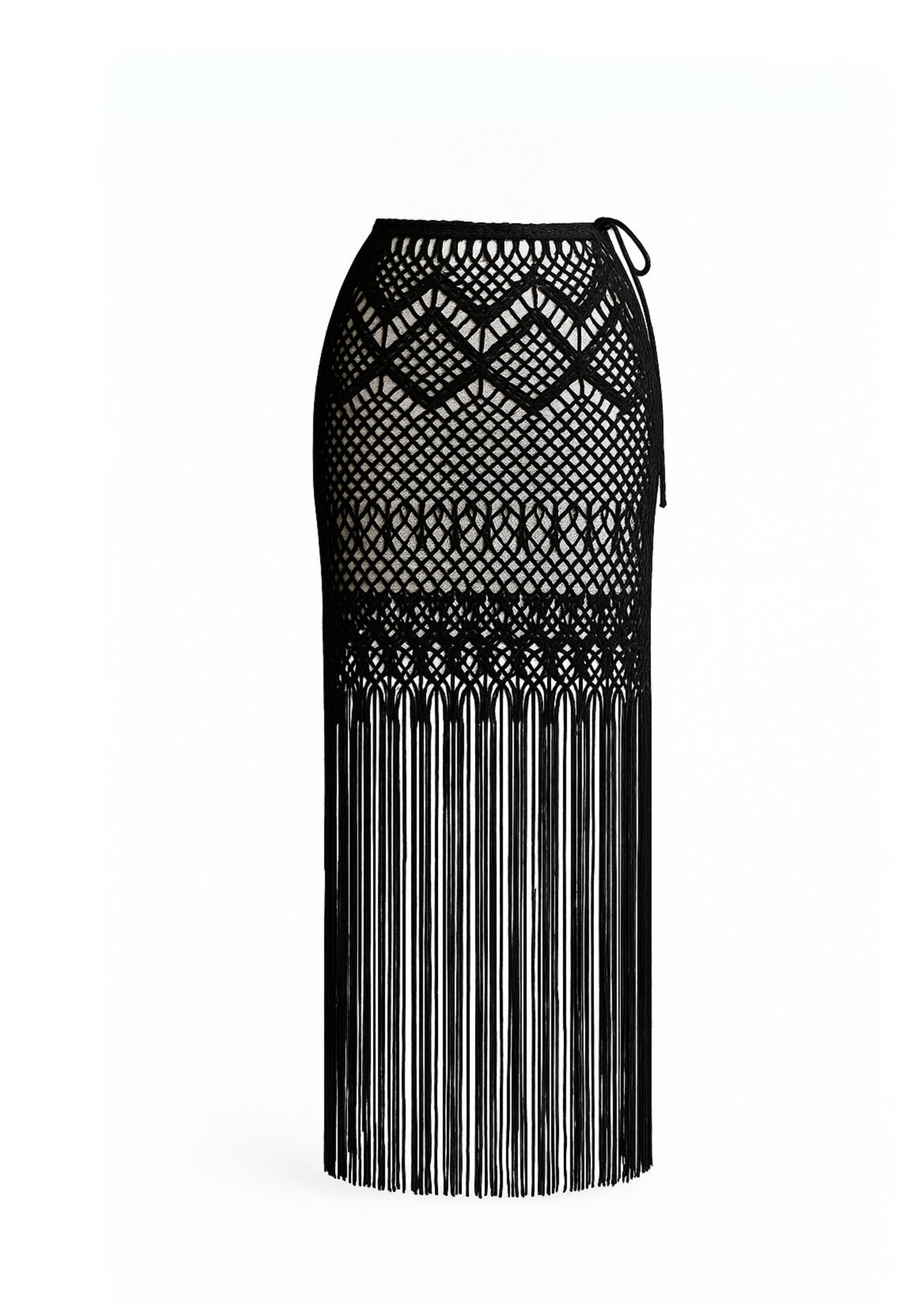 [The Pierced Catch] Macramé Wrap Skirt