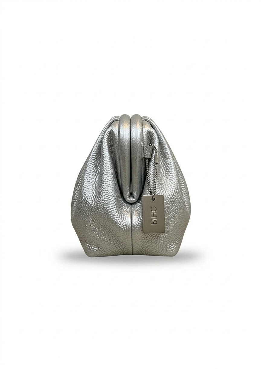 THE SLOUCH BAG [silver leather]
