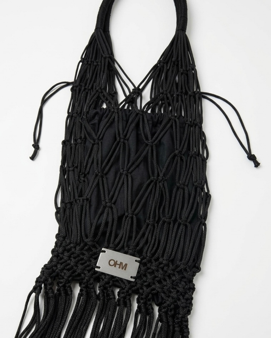 THE MAXI FRINGED TOTE BAG [jet-black]