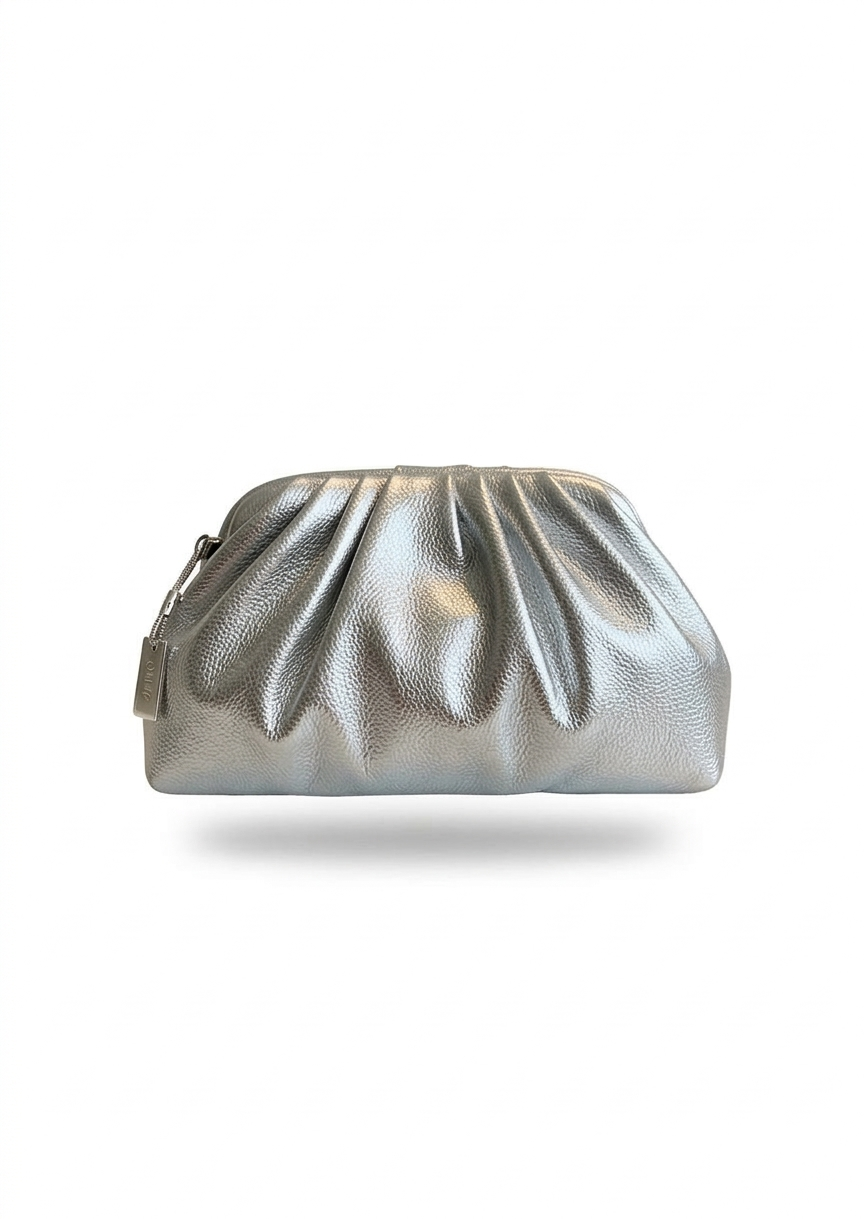 THE SLOUCH BAG [silver leather]