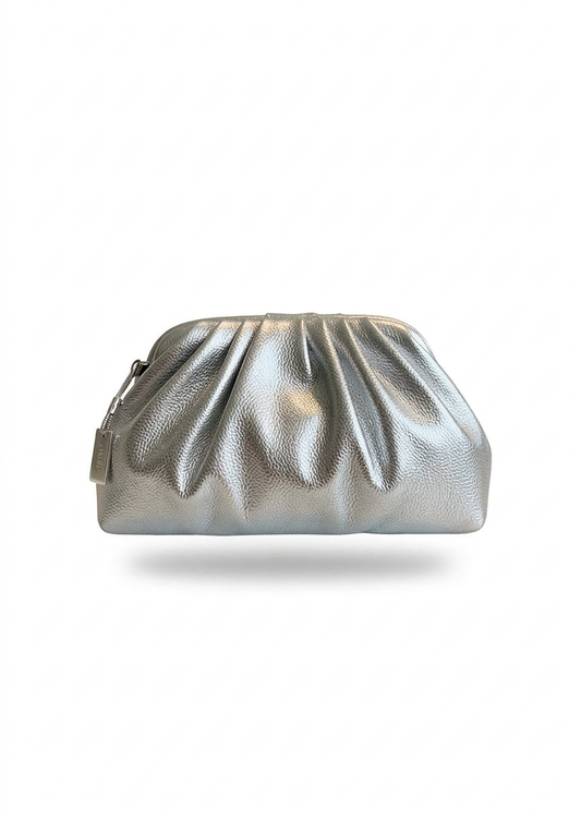THE SLOUCH BAG [silver leather]