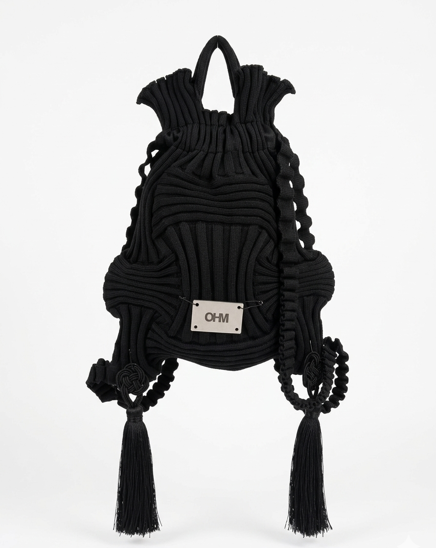 OHM KNITTED BAG [Pitch Black]
